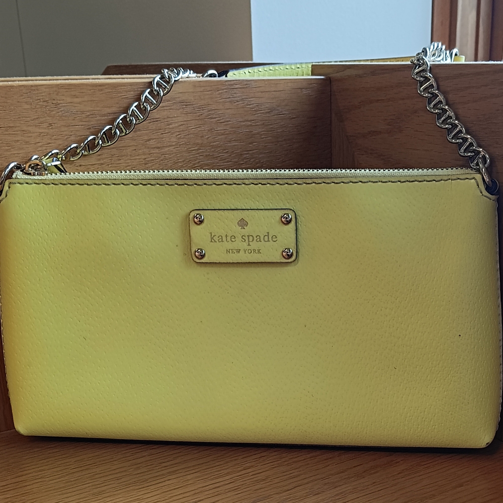 Kate Spade Chartreuse Shoulder Bag with Chain Strap